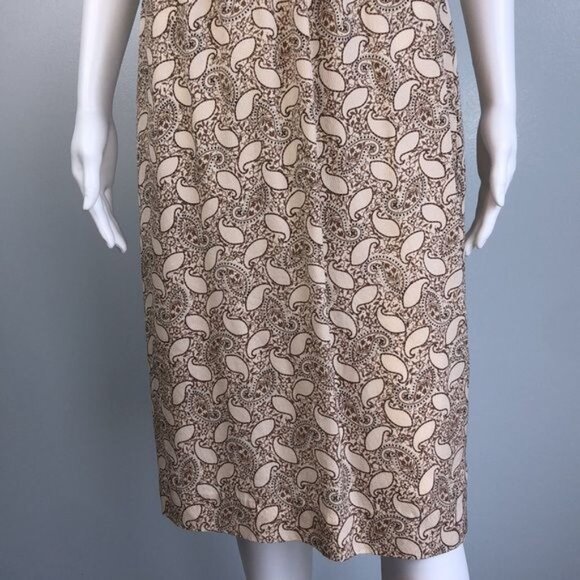 VINTAGE Liz Claiborne Paisley Silk Dress - M - Picture 5 of 9